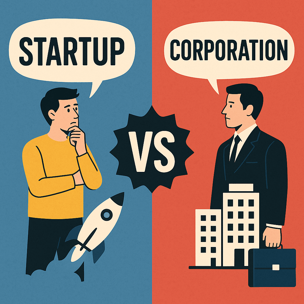 Работа в стартапе vs корпорации: плюсы и минусы